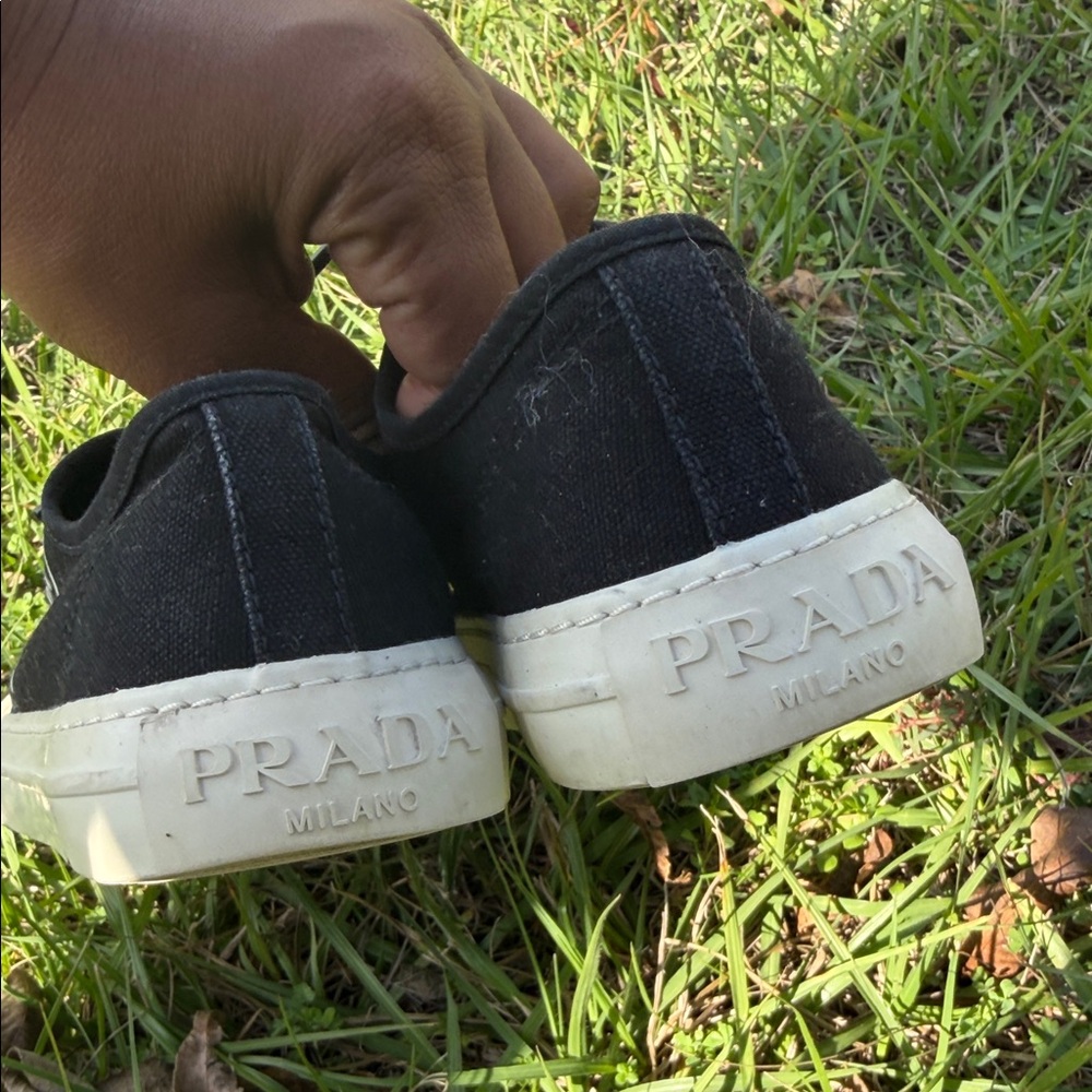 Prada Black and Cream Casual Sneakers - Picture 5 of 8